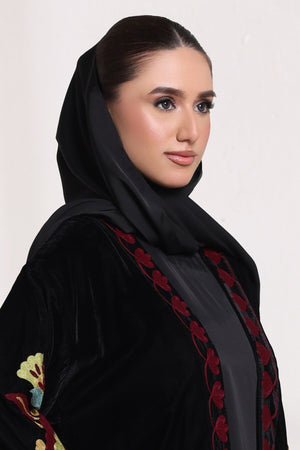 Black Silk Hijab