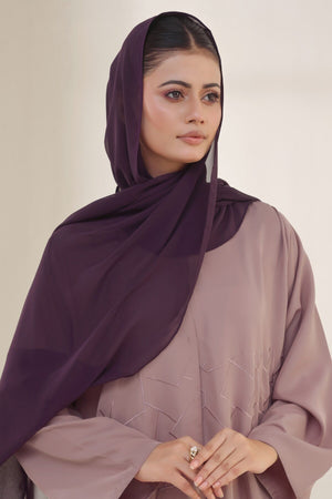 Deep Purple Georgette Hijab