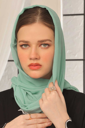 Greenish Teal Georgette Hijab