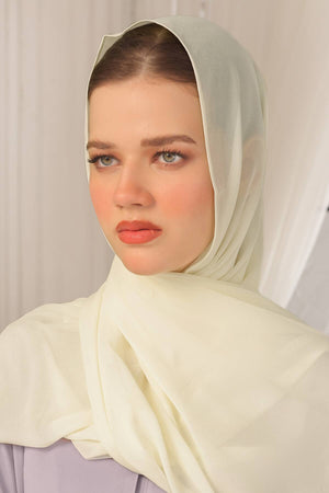 Lemon Chiffon Georgette Hijab
