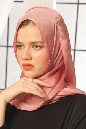 Pale Copper Crinkle Silk Hijab