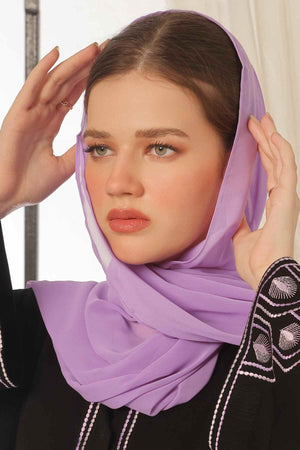 Pastel Violet Georgette Hijab
