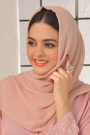 Pinkish Tan Georgette Hijab