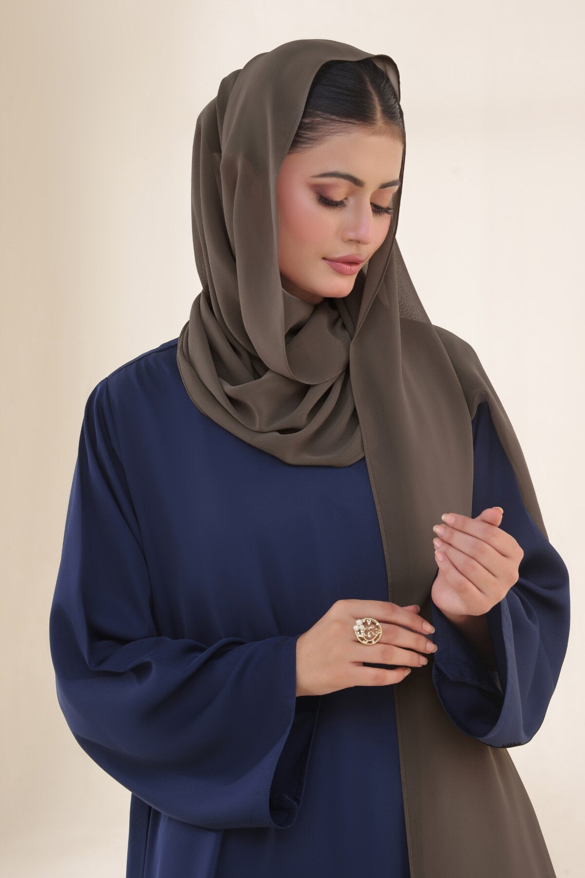 Wenge Georgette Hijab