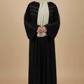 Anchor Embroidered Black Abaya