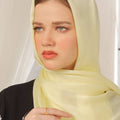 Arylide Yellow Crinkle Silk Hijab