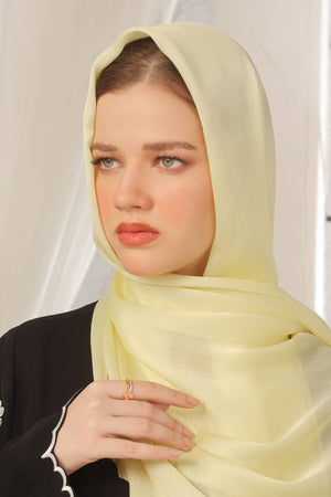 Arylide Yellow Crinkle Silk Hijab