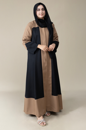 Black And Beige Abaya