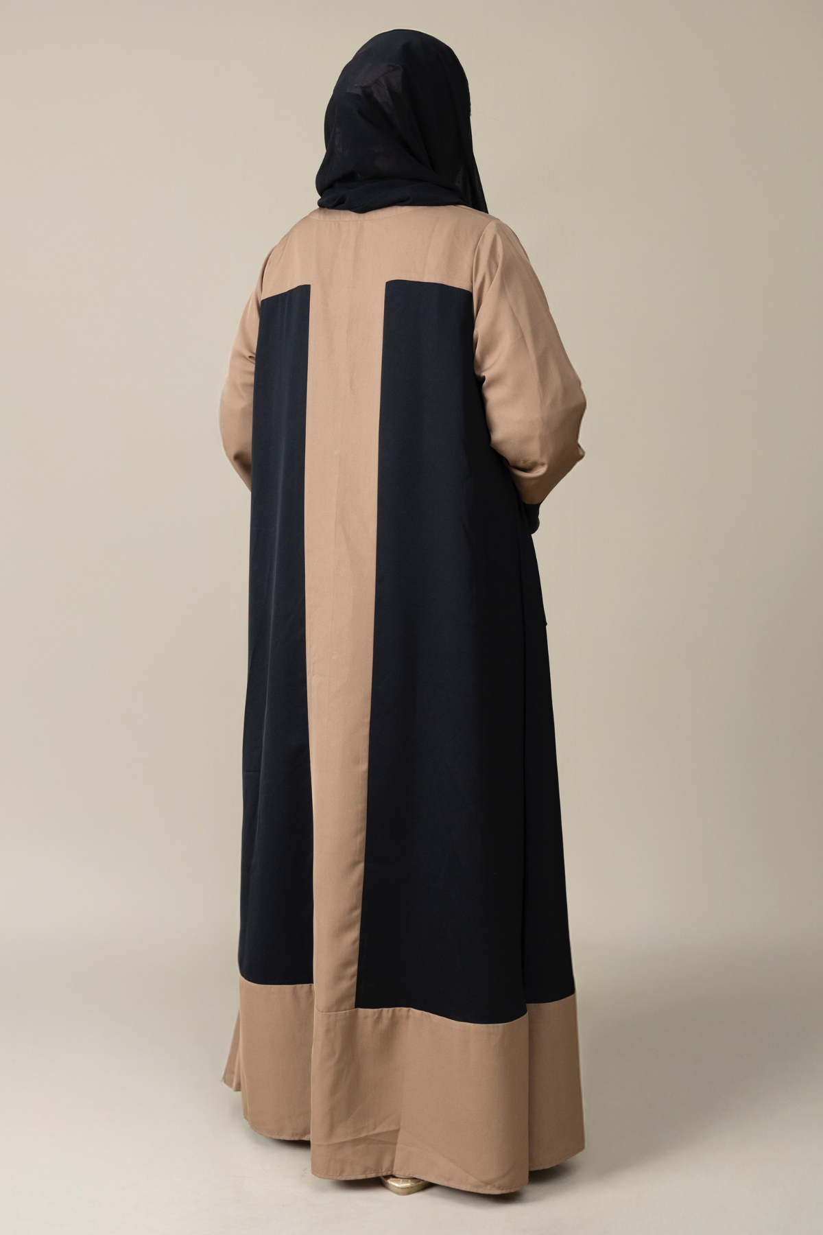 Black And Beige Abaya