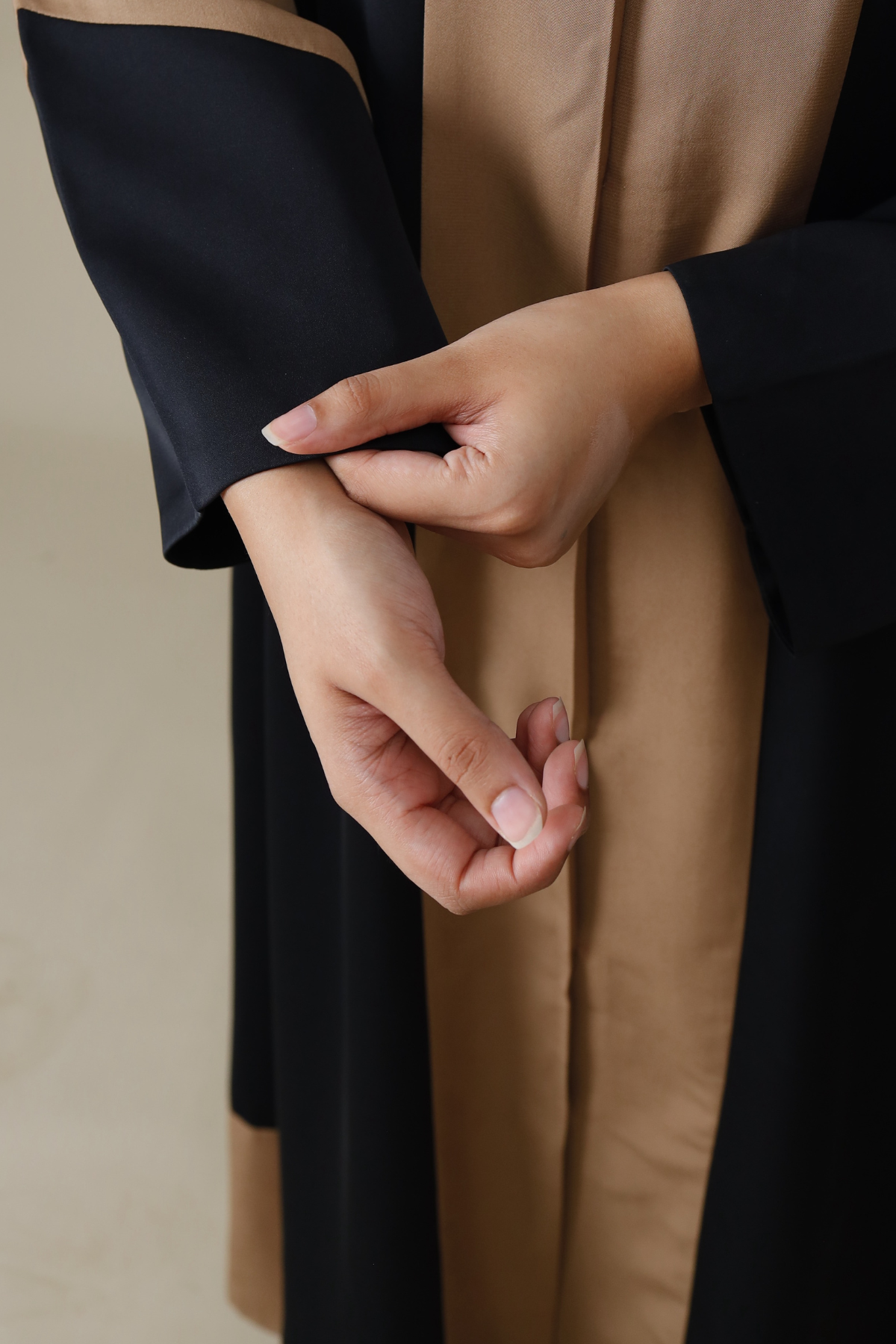 Black And Beige Abaya