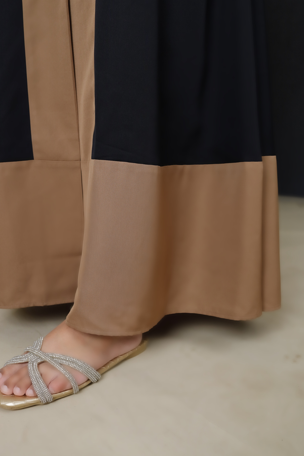 Black And Beige Abaya