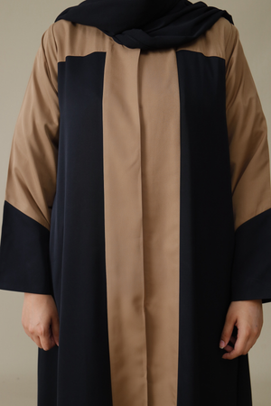 Black And Beige Abaya