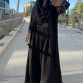 Black Ankara Kimono Abaya