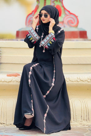 Black Crepe Abaya