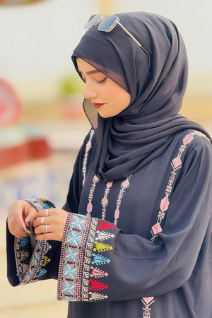 Black Crepe Abaya