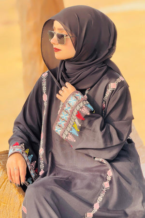 Black Crepe Abaya