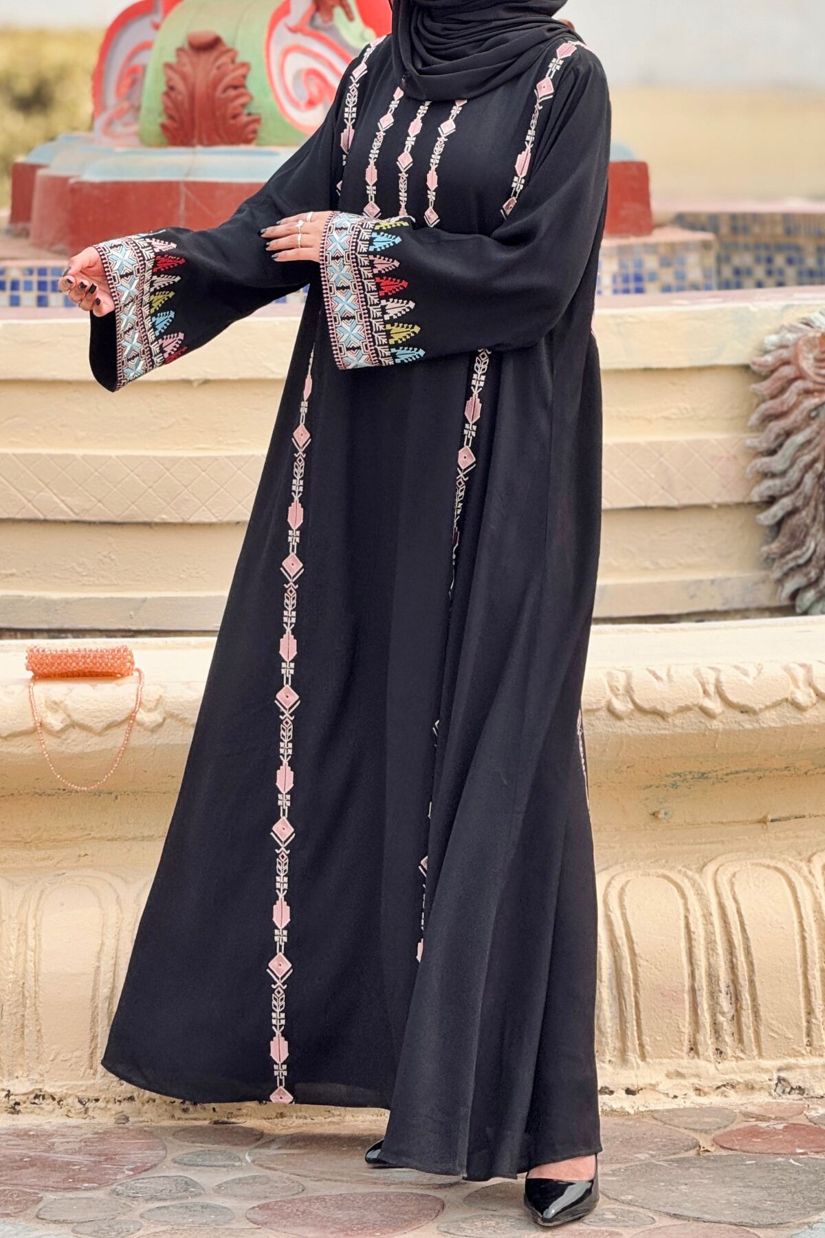Black Crepe Abaya