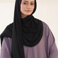 Black Embossed Georgette Hijab
