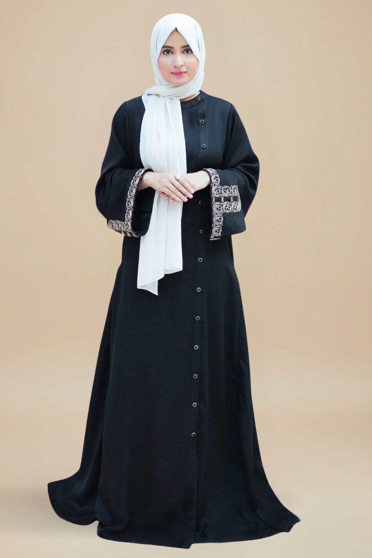 Black Fest Flare Abaya