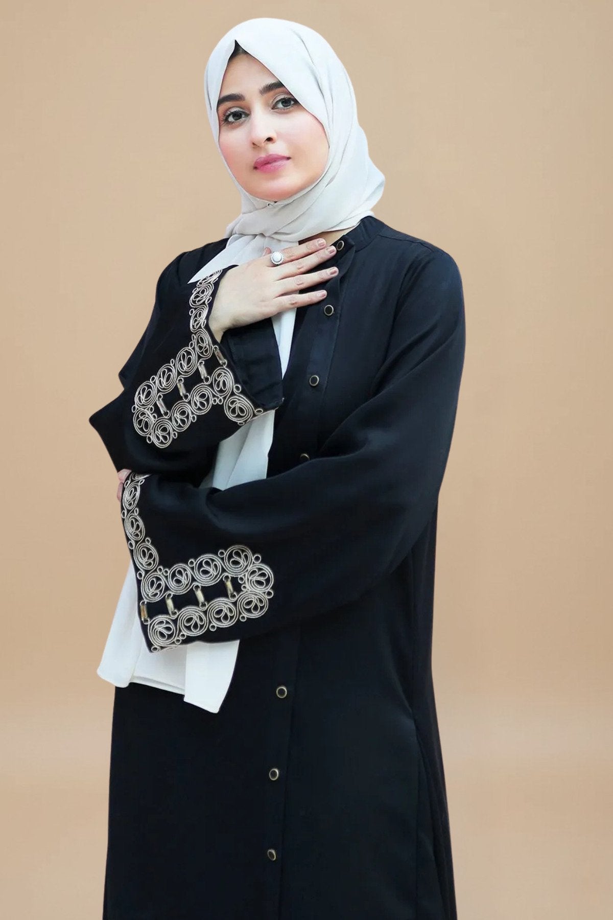 Black Fest Flare Abaya