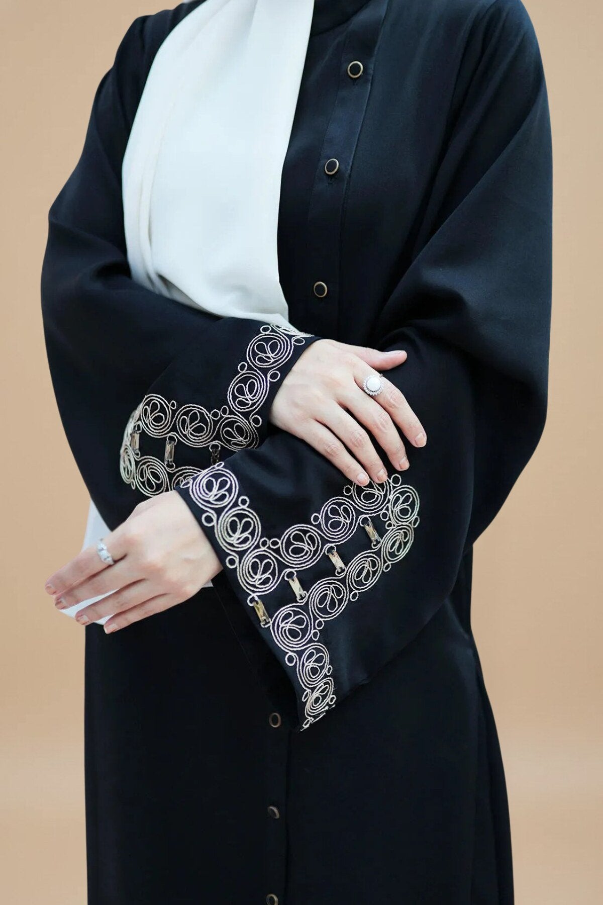 Black Fest Flare Abaya