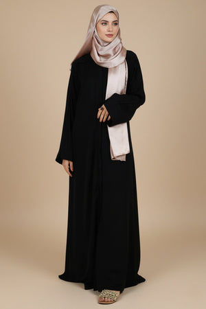 Black Pleated Abaya