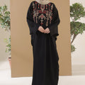 Black Tatreez Kaftan