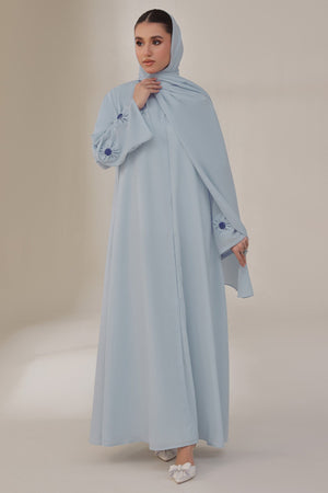 Blossom Blue Abaya