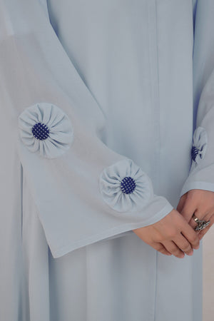 Blossom Blue Abaya