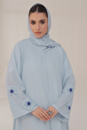 Blossom Blue Abaya