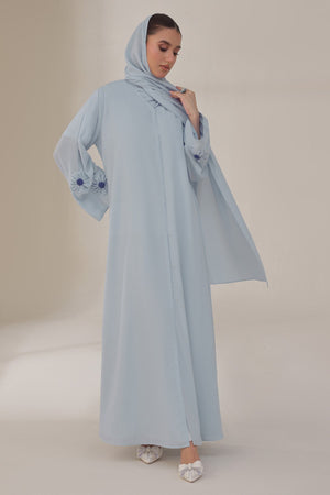 Blossom Blue Abaya