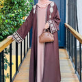 Brown Tribal Kimono Abaya