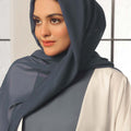 Charcoal Blue Georgette Hijab