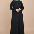 Black Lapel Abaya