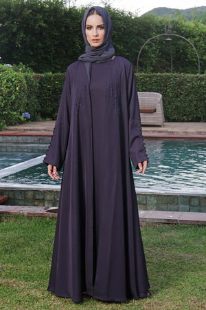 Charcoal Shrug Abaya