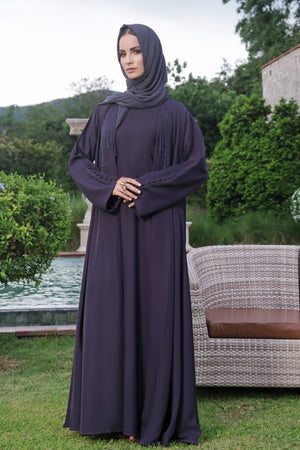 Charcoal Shrug Abaya