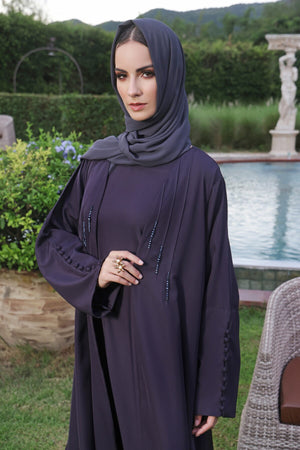 Charcoal Shrug Abaya