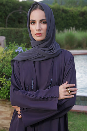 Charcoal Shrug Abaya