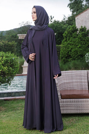 Charcoal Shrug Abaya