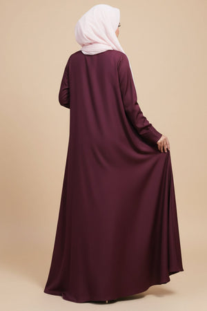 Cherry Berry Lapel Abaya