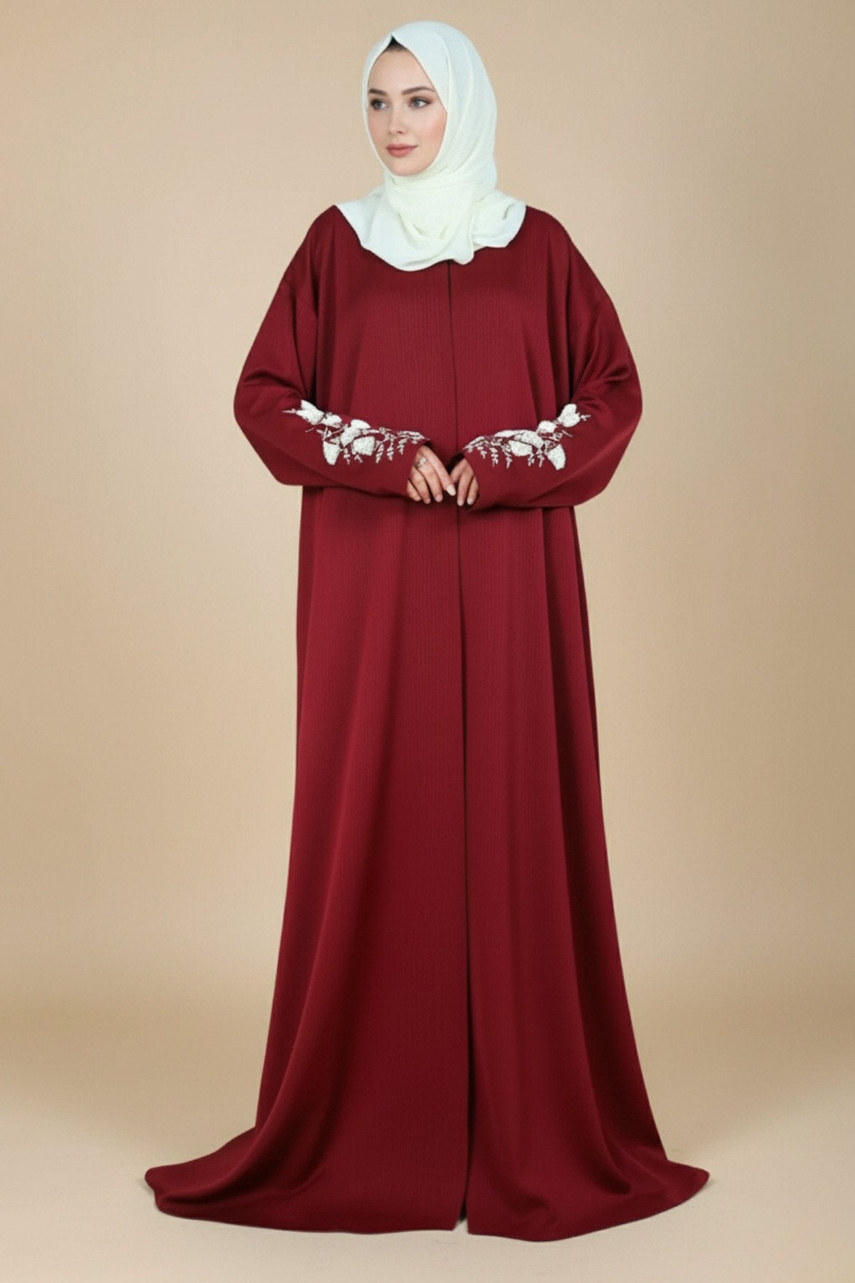 Claret Fixed Baggy Abaya