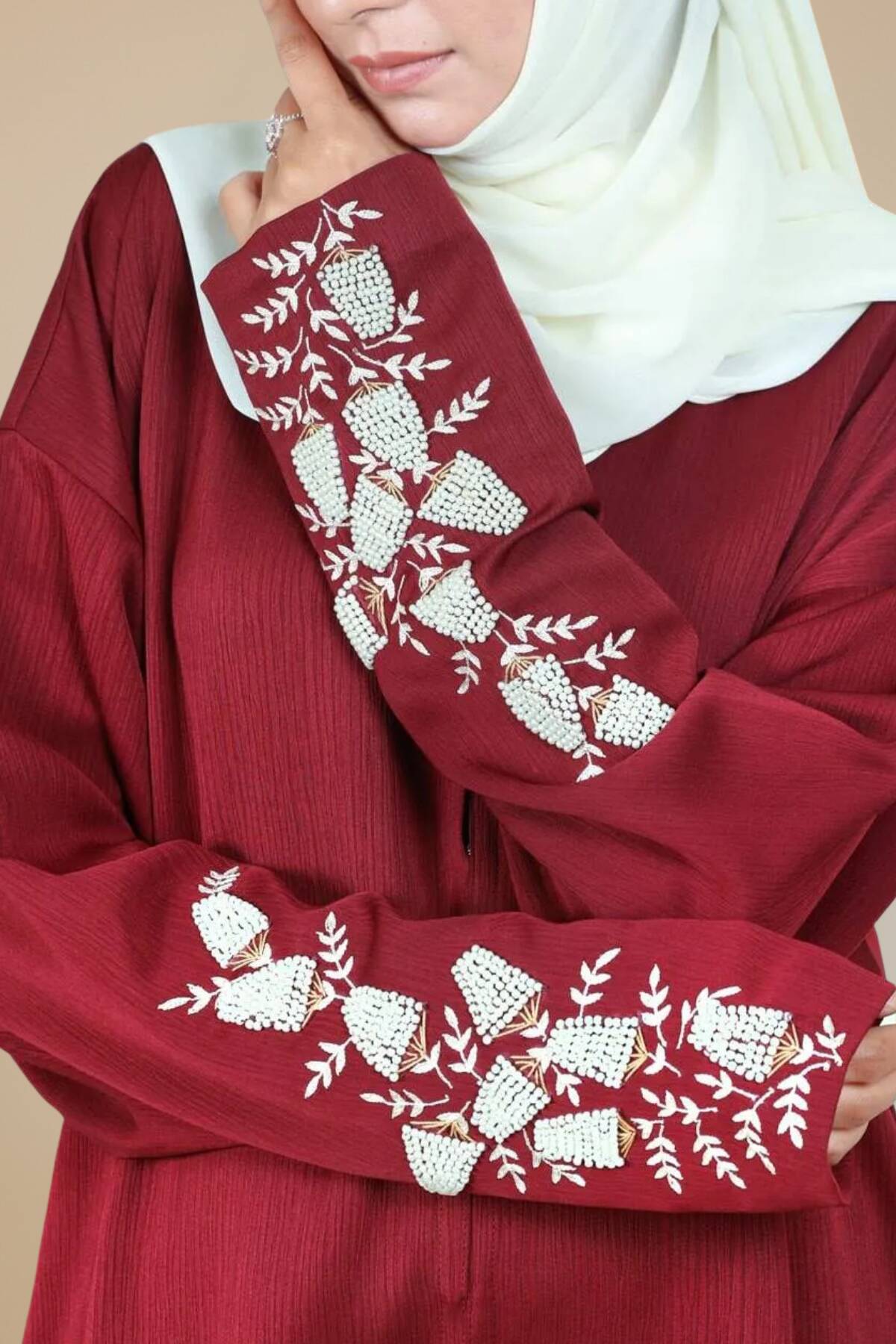 Claret Fixed Baggy Abaya