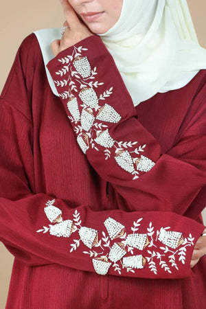 Claret Fixed Baggy Abaya