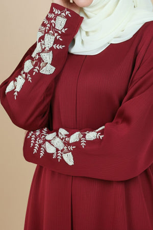 Claret Fixed Baggy Abaya