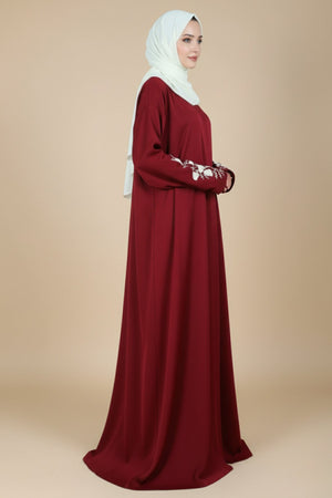 Claret Fixed Baggy Abaya