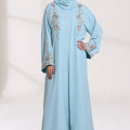 Cloudy Blue Abaya