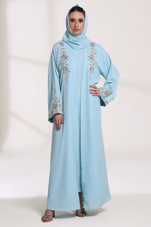 Cloudy Blue Abaya