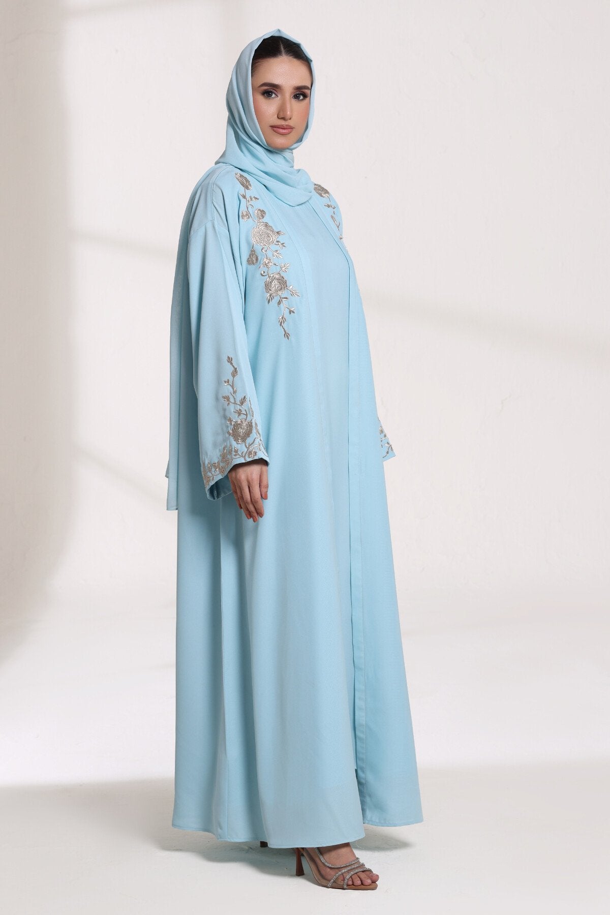 Cloudy Blue Abaya