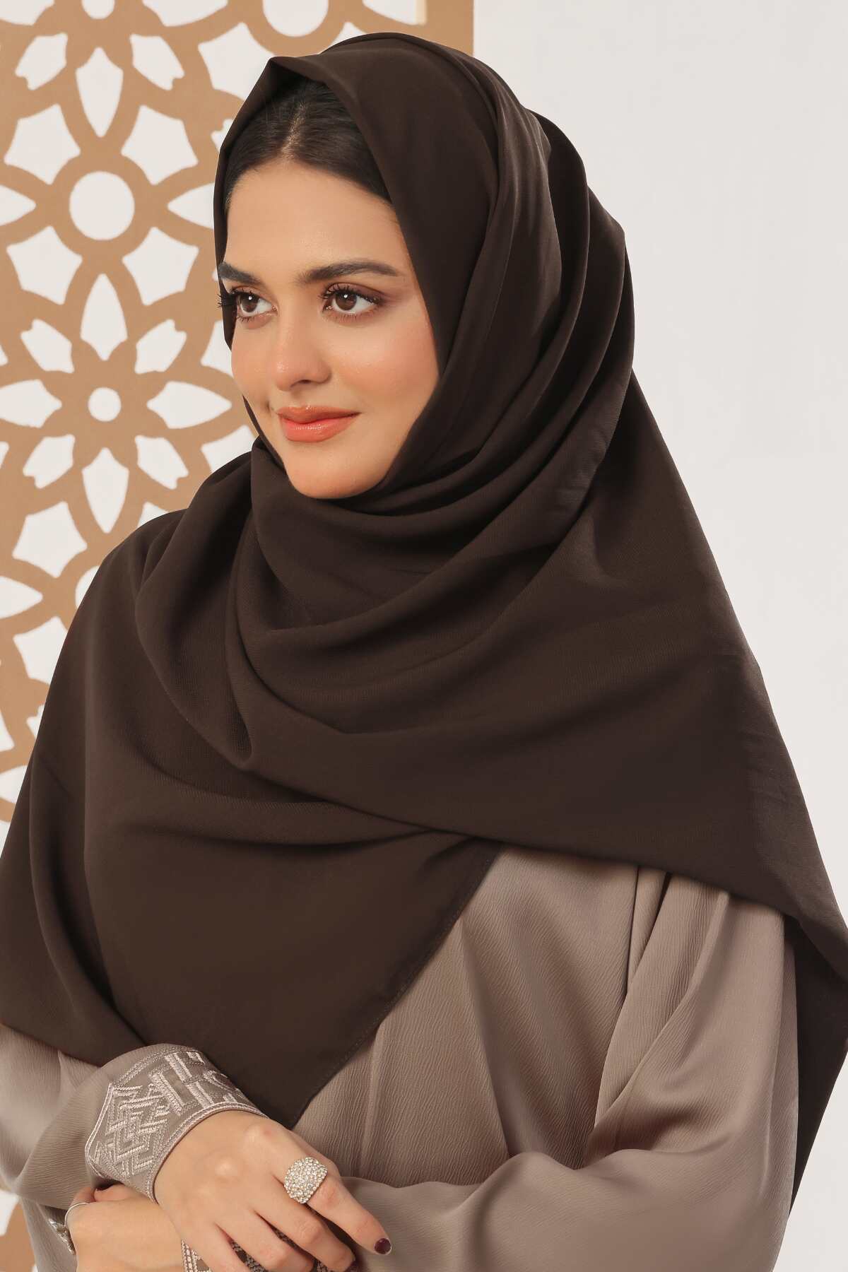 Cocoa Bean Georgette Hijab
