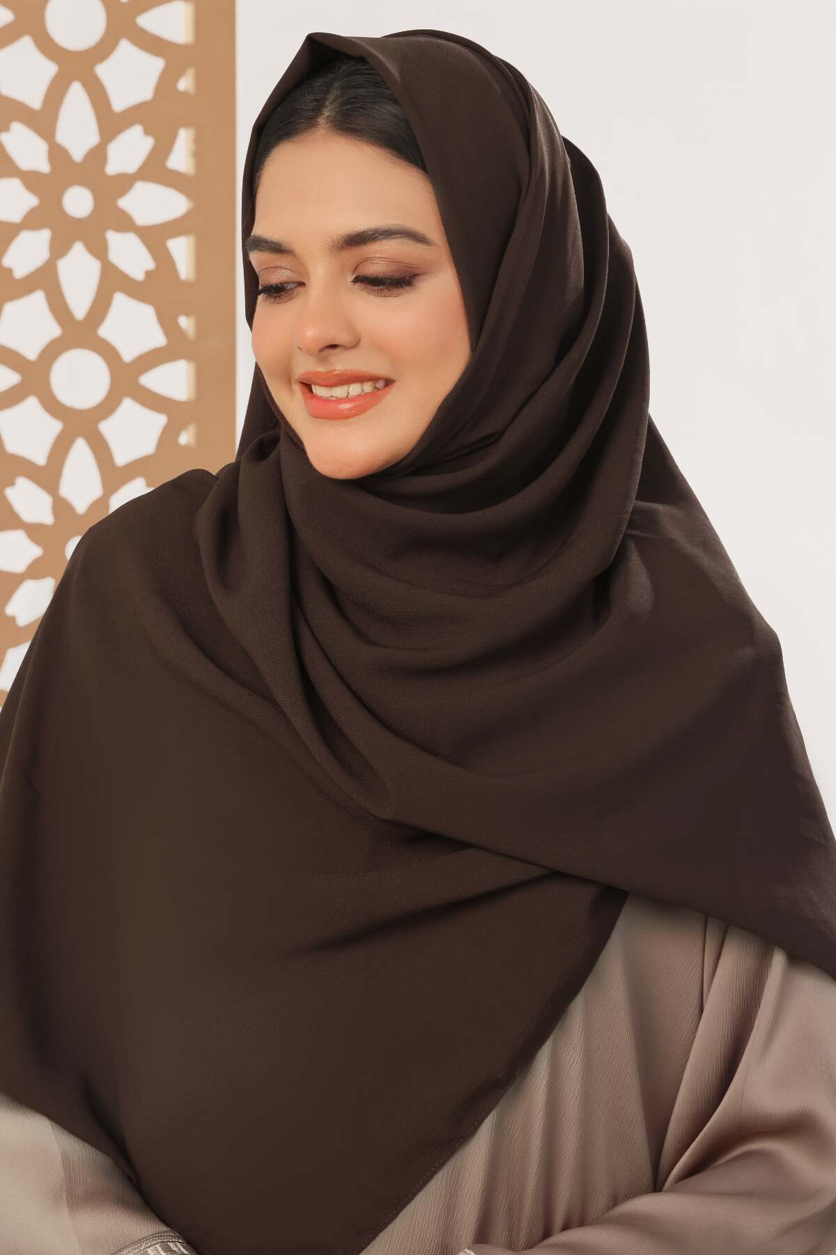 Cocoa Bean Georgette Hijab